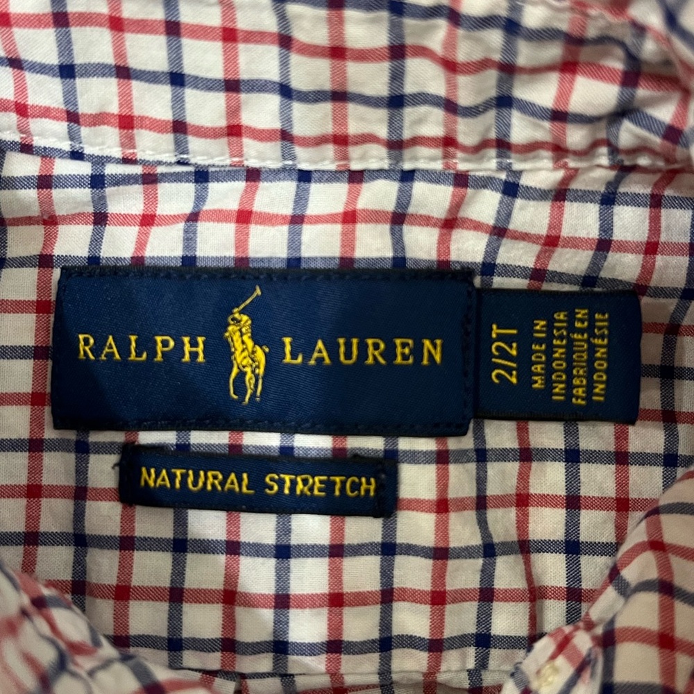 Ralph Lauren Toddler Kids Plaid Button Down Shirt - Picture 3 of 4